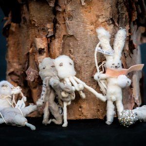 Anthro Vintage by Crystal HandSpun Cotton Ornament